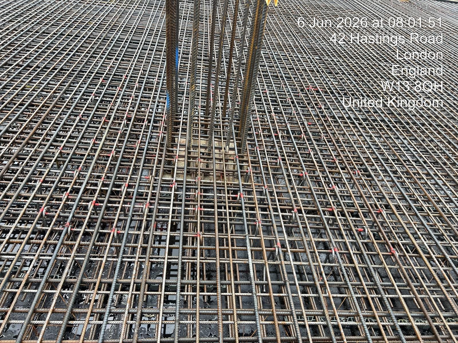 Steel fixing gang on a suspended slab by Velo Contractors Ltd